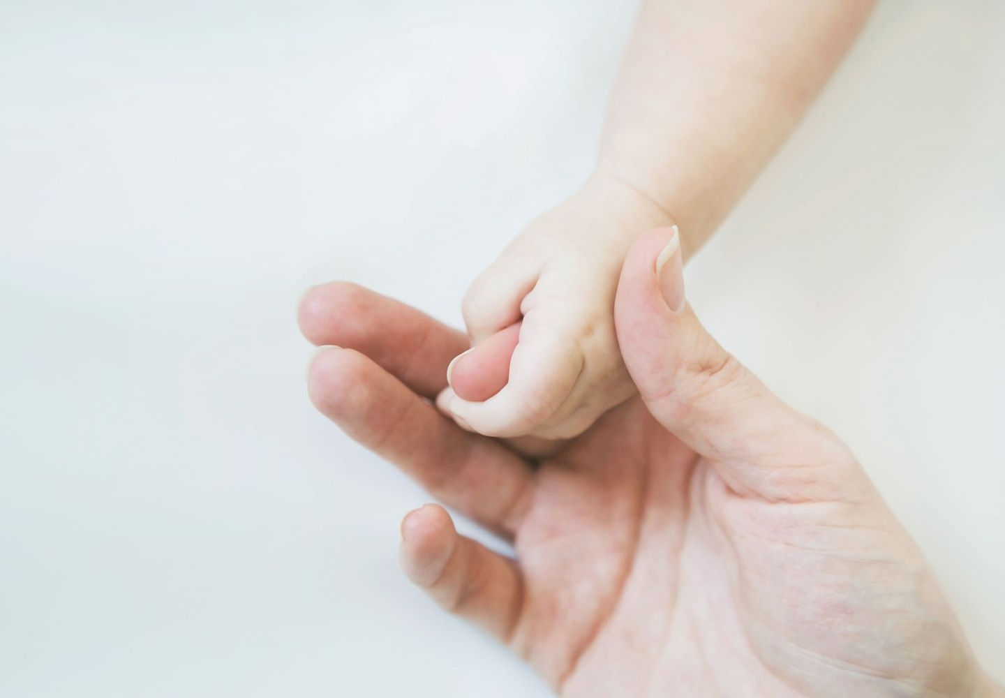 Main d’un nouveau-né dans la main d’un adulte